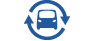 picto voiture avec flèches