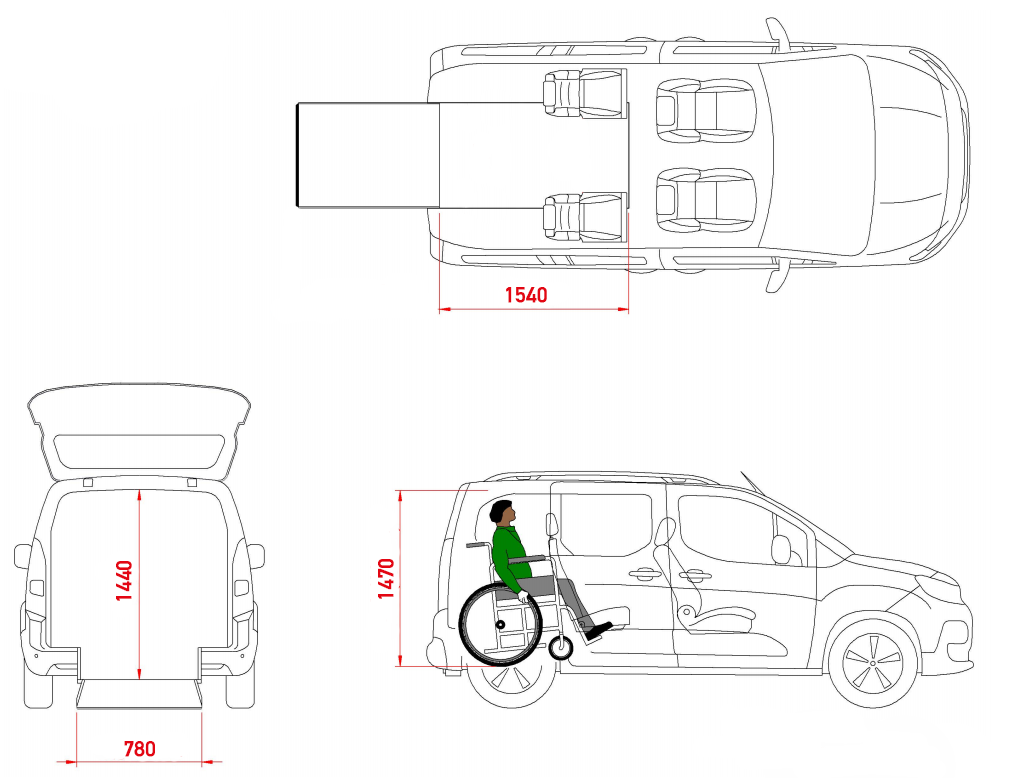 Ford Tourneo Connect 4🚹+1♿ lenoirhandiconcept